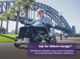 EQUIPMED Electric Folding Wheelchair, Long Range, Airline Approved, Aluminium Frame, Lithium V219-HELWLCEQPKK6A