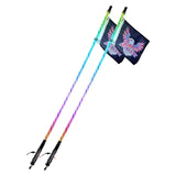VEVOR 2 PCS 4 FT Whip Light, APP & RF Remote Control Led Whip Light, Waterproof 360&deg; Spiral RGB V952-CRKJPPTDZ4YCDGFM9V9