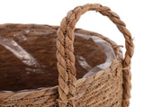 Khaki Seagrass Braided Flowerpot for Indoor Storage and Planting 1Pc V1369-AZ3-W-20633