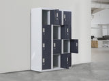 12-Door Locker for Office Gym Shed School Home Storage - Padlock-operated V63-839021