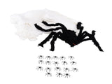 Decorative Spider Spook House Artificial Spider with Fake Cobweb for Party Halloween Festival V1294-YM0523-3115210210811