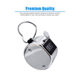 3pcs Heavy Duty Metallic 4- Number Clicker Hand Held Tally Counter Counting Recorder V1369-AZ3-W-20159