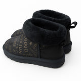 Womens Australian Sheepskin Wool Fur Mini UGG Ankle Boots in Gold Black - 9 V563-D2390-BLACK-9