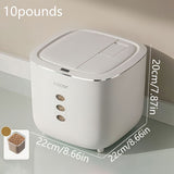 20LB Sealed Pet Food Storage Container Heavy-Duty Square PP Dispenser with Flip Lid, Easy to V1106-CWXSP002