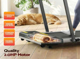 Everfit 2 in 1 Treadmill Electric Walking Pad Under Desk Home Gym Fitness 380mm Grey TMILL-380-PAD-GR