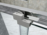 40mm Adjustable Contemporary Corner Sliding Chrome Shower Screen 86x101cm V63-848841