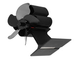 Heat Powered Fireplace Fan Black Stove Fan 5 Blades Thermal Power High Temperature Proof Eco V1294-YM3113220250611-0421