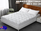 Bamboo Pillowtop Mattress Topper Luxury Bedding Mat Pad Protector Cover King 183 x 203 cm V201-W12782547