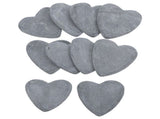 10-Piece Heart-Shaped Painting Stone Set with Smooth for Crafting, Decorating, and Projects in Light V1366-AZ2-W-17306
