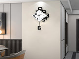Modern Diamond Wall Clock Creative 3D Design Silent Quartz Wall Clock for Living Room, Bedroom, V1107-CS-KTGZ