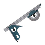 1x Stainless Steel Universal Bevel 180 Degree Angle Combination Square Protractor Ruler Set V1294-YM0901-JYB00825