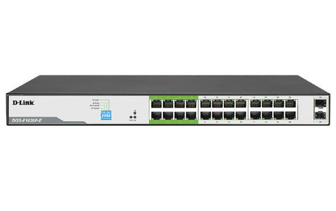 D-Link 26-Port Unmanaged PoE Switch with 24 RJ45 PoE and 2 SFP Ports 16DGS-F1026P-E
