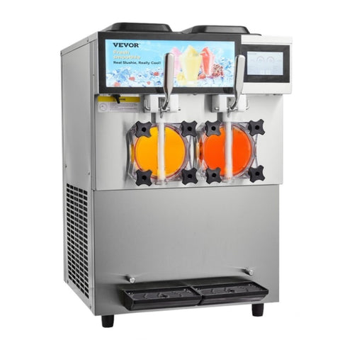 VEVOR Commercial Slushy Machine, 2 x 12L / 3.17 Gal Double Tanks, Cool and Freeze Modes, Stainless V952-FB8L4L22000W2RDAFV3