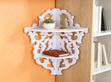 No Drill Wall Mounted Wood Shelf Adhesive Floating Storage Organizer for Bathroom Kitchen Living V1192-AZ-W-20036