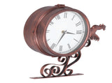 Iron Wrought Wall Clock Rooster Double Sided Antique Brass Wall Clock Round Roman Numeral Wall Clock V1294-YM0714-3115210164011