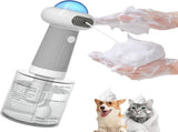 Electric Foaming Shampoo Dispenser for Dogs and Cats, Automatic Pet Bath Brush for Deep Cleaning, V1237-ZY-917-025