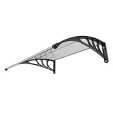 Window Door Awning Canopy 40" x 40", UPF 50 Polycarbonate Entry Door Outdoor Window Awning V952-MCZYPYCBS4040ML75V0