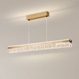 BAMDECOR A122 Nordic Long Dual Linear Dimmable Acrylic Kitchen Dining Table Pendant Light Minimalist V255-BAM-A122-GOLD-1.2M