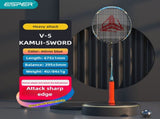 ESPER V5 Badminton Racket 84g Lightweight 4U Full Carbon Fiber Offensive Type Precise Placement V1232-YMQPV5003