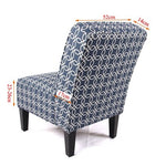 Cafe Lounge Couch Ramie Cotton Fabric Accent Dining Relax Chair Pub Seating Navy New V755-SCAC-9201-NAVY