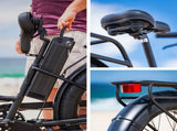 VALK Electric Fat Tyre Cruiser Bike, Step-Through eBike with Throttle, Tektro Hydraulic Brakes, V219-BIKFATVAF5KA