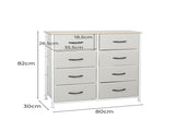 Levede Storage Cabinet Tower Chest Beige CH1049-CR