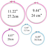 5PCS Adjustable Plastic Embroidery Hoop Set, Different Sizes for Cross Stitch and Fabric Painting V1192-AZ-W-21822