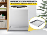 32 x 30 x 2.5 Inch Washing Machine Pan 18 GA Thickness 304 Stainless Steel Heavy Duty Compact Washer V952-SC32X30X2YC000001V0