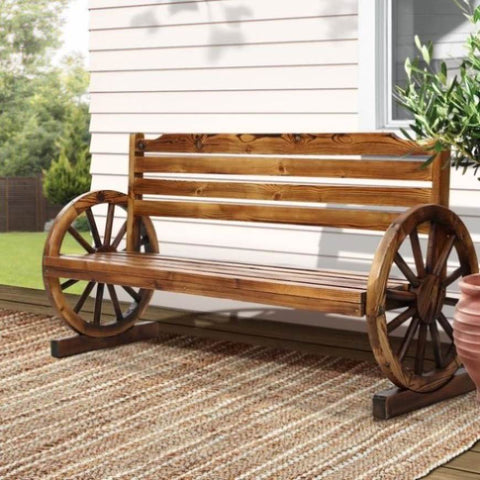 Gardeon Outdoor Garden Bench Wooden 3 Seat Wagon Chair Lounge Patio Furniture ODF-WAGON-3S-CC