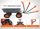 Dump Cart, Poly Garden Dump Cart with Easy to Assemble Steel Frame, Dump Wagon with 2-in-1 V952-SLZXTC1200B0XEEV4V0