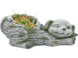 Winking Dog Planter w Hole Plug 36cm V637-49476DOG