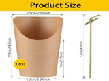 Charcuterie Cups with Cocktail Picks, 12 OZ Paper Appetizer Cups 24 Pcs with 4.7 Inch Bamboo Knot V1259-DP01-A-2658