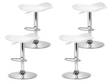 Artiss 4x Bar Stools Leather Gas Lift Chair White BA-K-1001-WHX4
