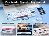 SOLAKAKA SK961 Tri-Mode Wireless RGB Backlit Mechanical Gaming Keyboardwhite&blue V1300-SK961-WHITE-BLUE