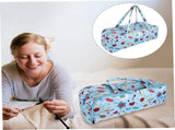Knitting Needle Organizer Bag with Dividers Lightweight Crochet Hook Storage Tote Blue, 35.6 x 14 x V1237-ZY-917-160