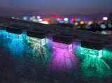 Solar Deck Lights Warm White Color Glow Outdoor Solar Fence Lights Solar Step Lights Outdoor V1370-AZ4-06257