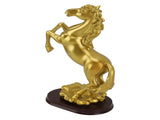 Horse Statue Gold Synthesized Resin Unique Horse Art Figurine for Wine Cabinet Office Leaping Horse V1294-YM0710-3115230125912