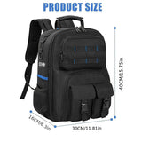 Black travel, multi-pocket, comfortable, with waist support, V1106-127-GRA-25132