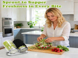 Sprouting Kit with Stainless Steel Screen Sprouting Lids & Glass Mason Jars & Light-Blocking V1258-DP02-WO-412