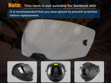 10 Pack 0700000802 Clear Front Cover Lens Compatible with Sentinel A50 Welding Helmet,3.93" x 2.36" V1259-DP01-A-5386