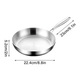 304 Stainless Steel Non-Stick Frying Pan for Effortless Cooking Easy Cleaning Kitchen Essential V1370-AZ4-14335