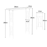 Decorative Metal Garden Trellis Arch Durable Steel Tubing Wedding Party Archway V767-HQ-XJ114-G1