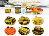 Large Fermentation Jar with Airlocks and Airtight SCREW Lid, Wide Mouth Glass Jars with Scale Mark, V1366-AZ2-W-24505