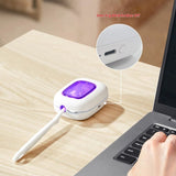 UV Toothbrush Covers Case Holder,Dual UVC Light Clear Window,Toothbrush Cleaner Portable Brush Cover V1192-AZ-W-3888