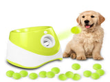 Automatic Dog Ball Launcher with 15 Mini Tennis Balls & Mesh Bag Rechargeable Pet Toy for Small V1107-CS-CWGPQQQL