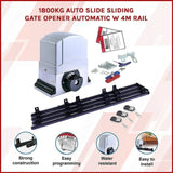 1800KG Auto Slide Sliding Gate Opener Automatic w 4m Rail V63-823101