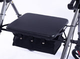 EQUIPMED 4 Wheel Lightweight Rollator Walker, Aluminium Frame, Seat, Carry Bag, for Seniors, V219-HELWLKEQ95TB