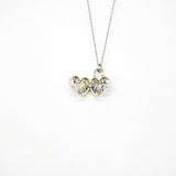 Gift Box - Heart Lock White Gold Aroma Necklace Purify Oil Blend V760-GBAJ - 36