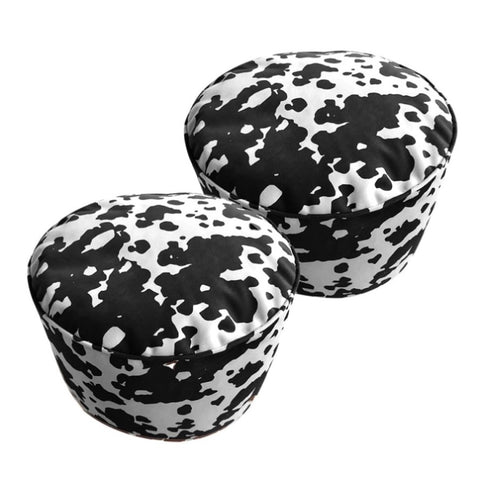 SOGA 2X 48x35cm Round Soft Pouffe Seat Cushion Elegant Home Accent Dcor Stylish Footstool POUFFE639X2