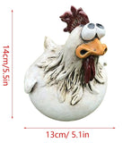 3pcs Funny Chicken Fence Ornament, Chicken Yard Statue Resin Ornament Rooster Outdoor Sculpture V1366-AZ2-W-03893